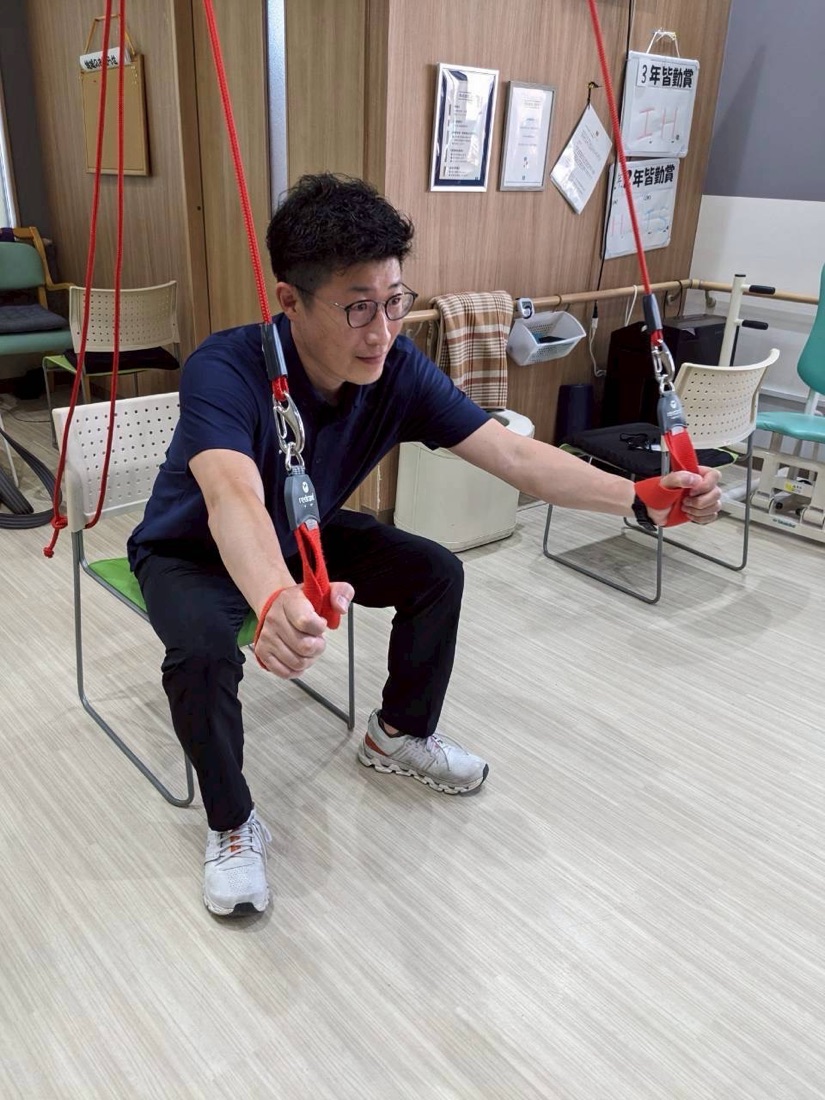 レッドコードを使った運動の様子